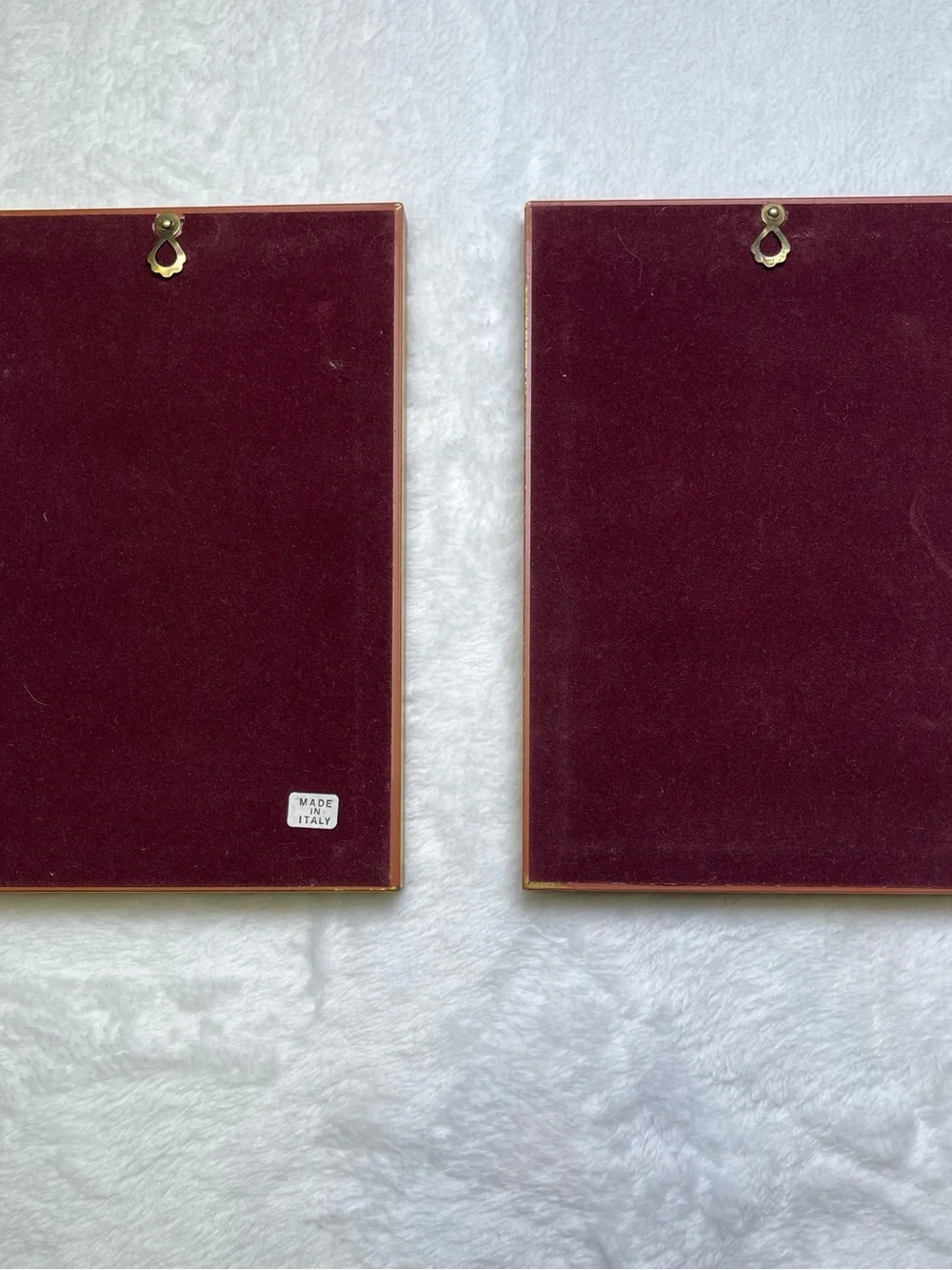 Vintage Italian U. Selis Bird Silk Prints Gold Gilt Frames Pair - Made in Italy - Picture 2 of 9